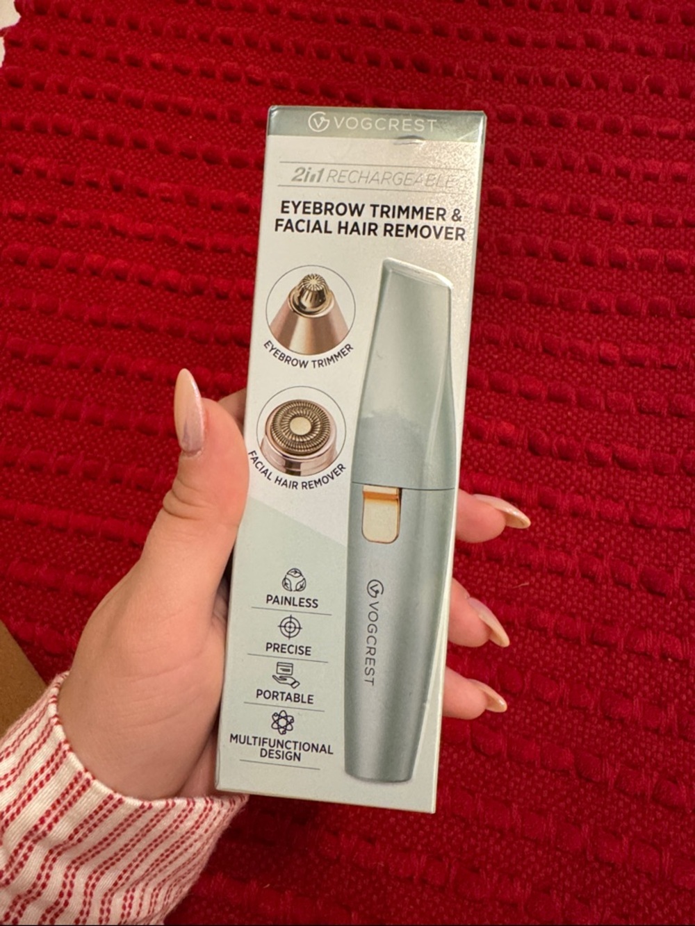 Crest Silver Rechargeable Eyebrow Trimmer & Facial Hair Remover